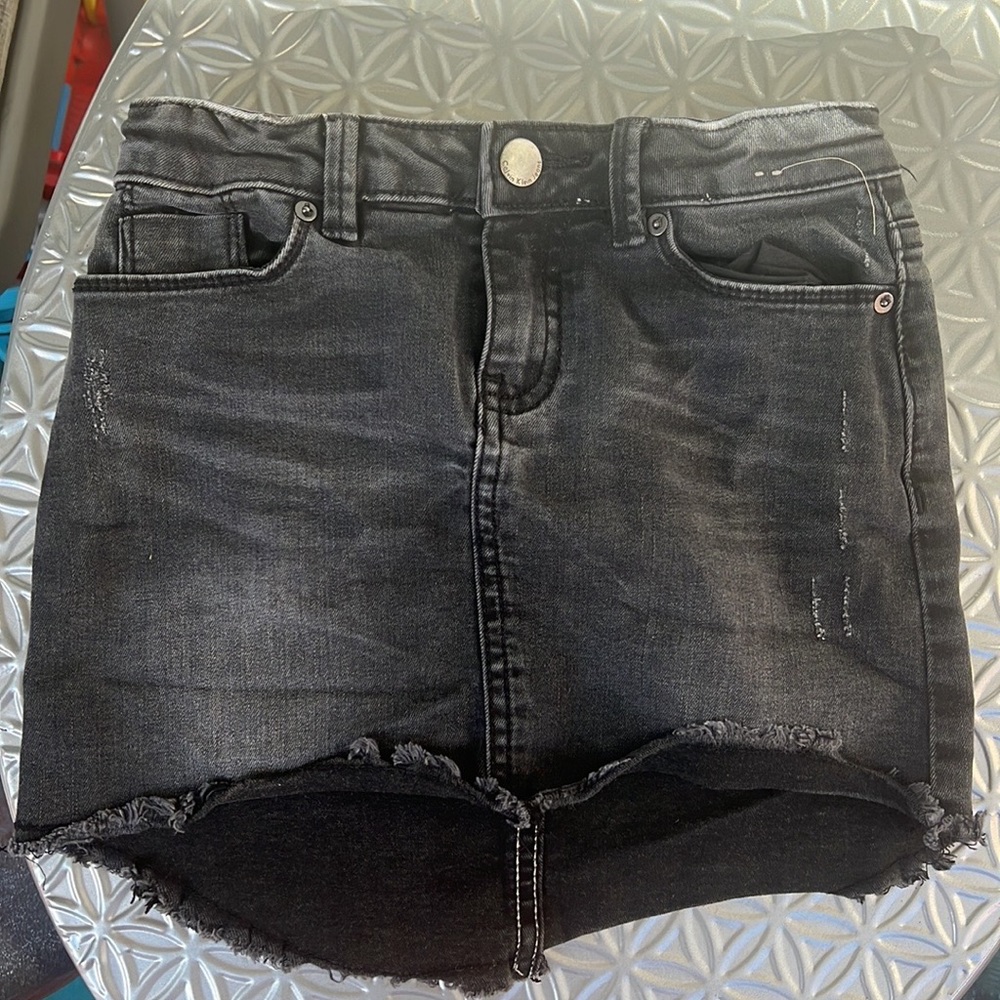Ck black and gray mini jeans skirt